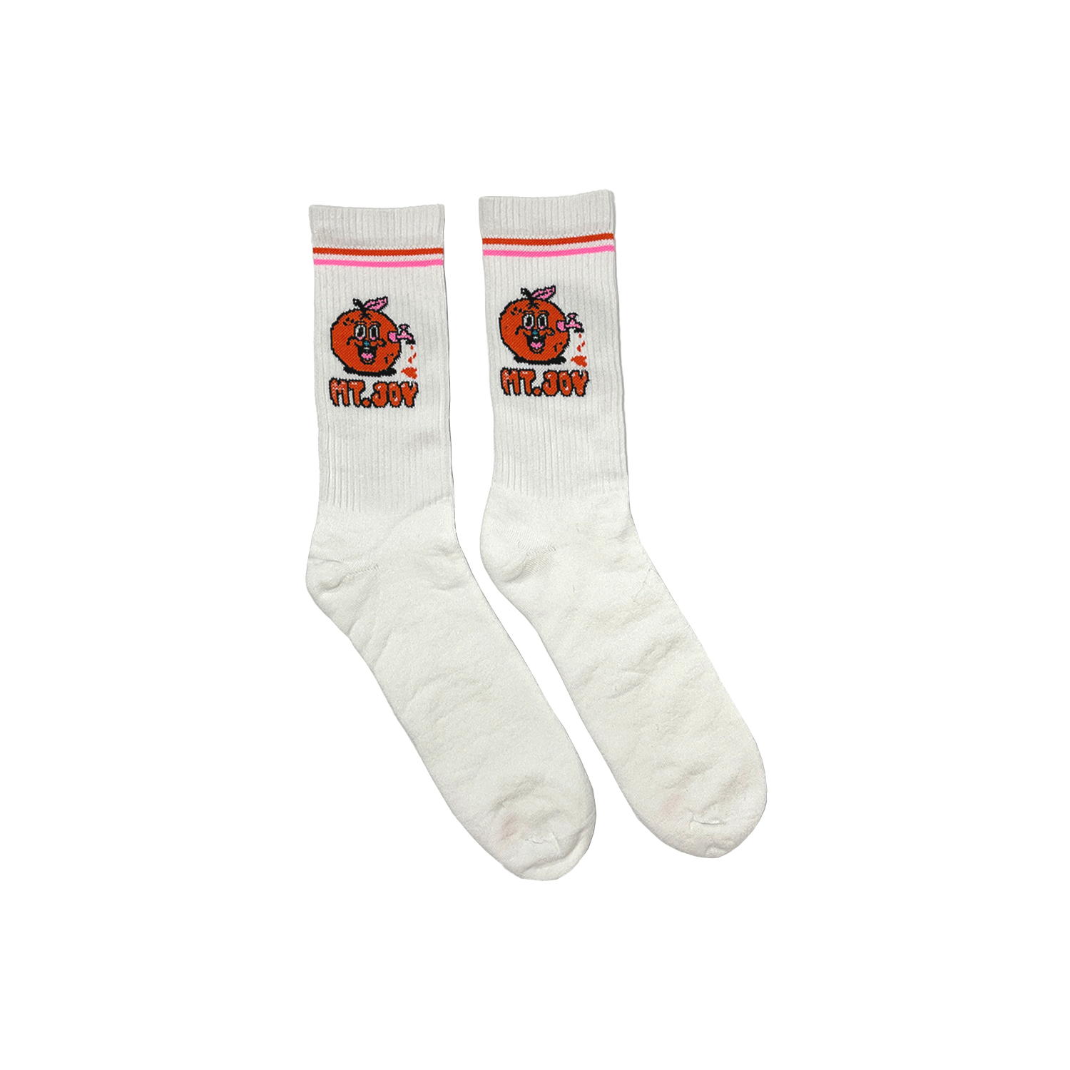 Orange Blood Crew Socks